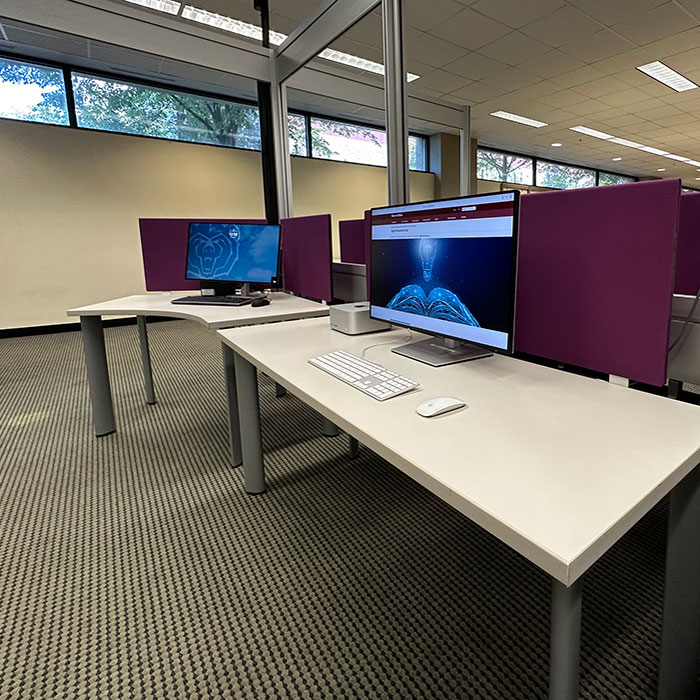 Photo of computers in Meyer Library